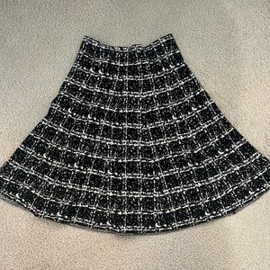 Black and tan mini skirt